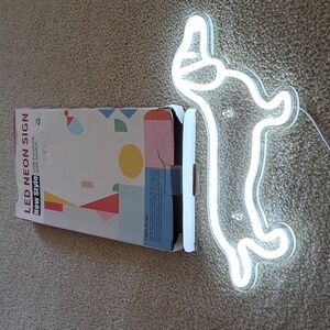 Dachshund neon hang up light 14"